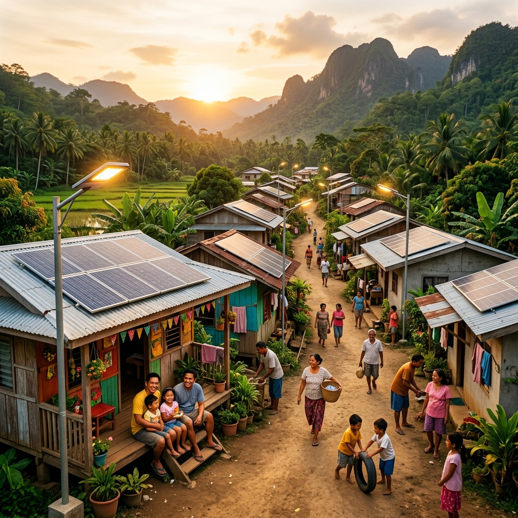 Filipino community powered by solar energy
